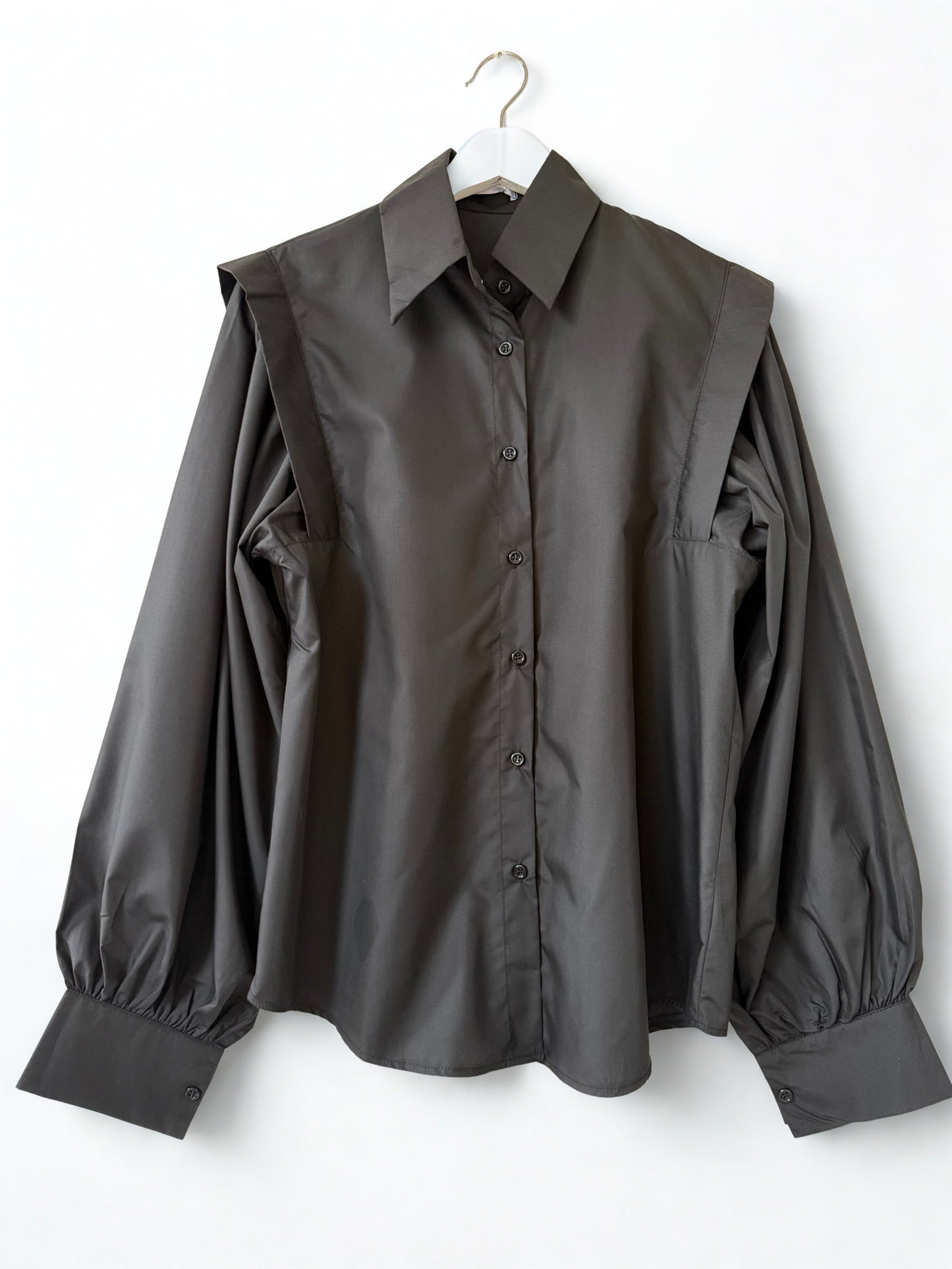 Oversized katoenen blouse black
