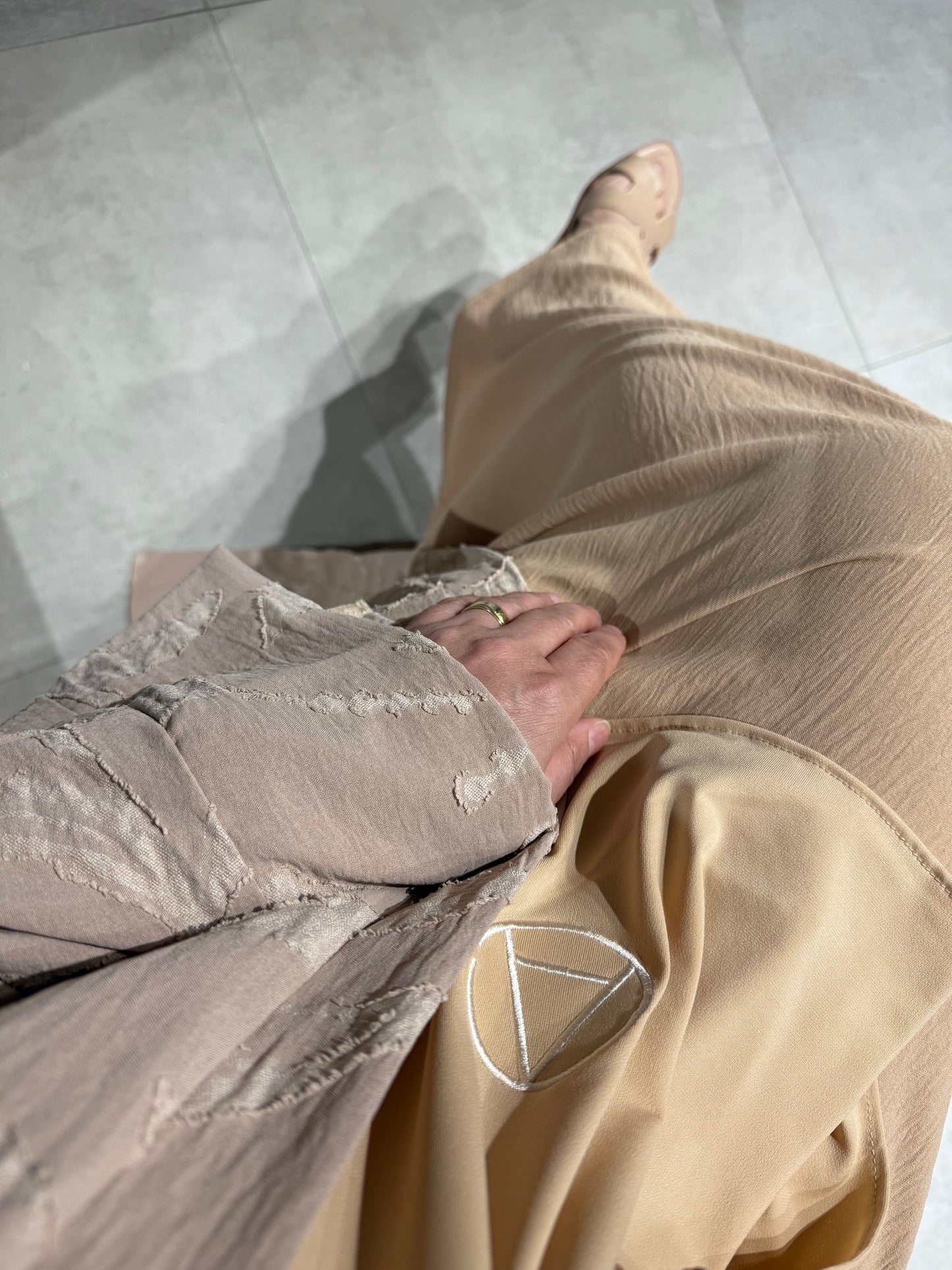 Kimono set camel