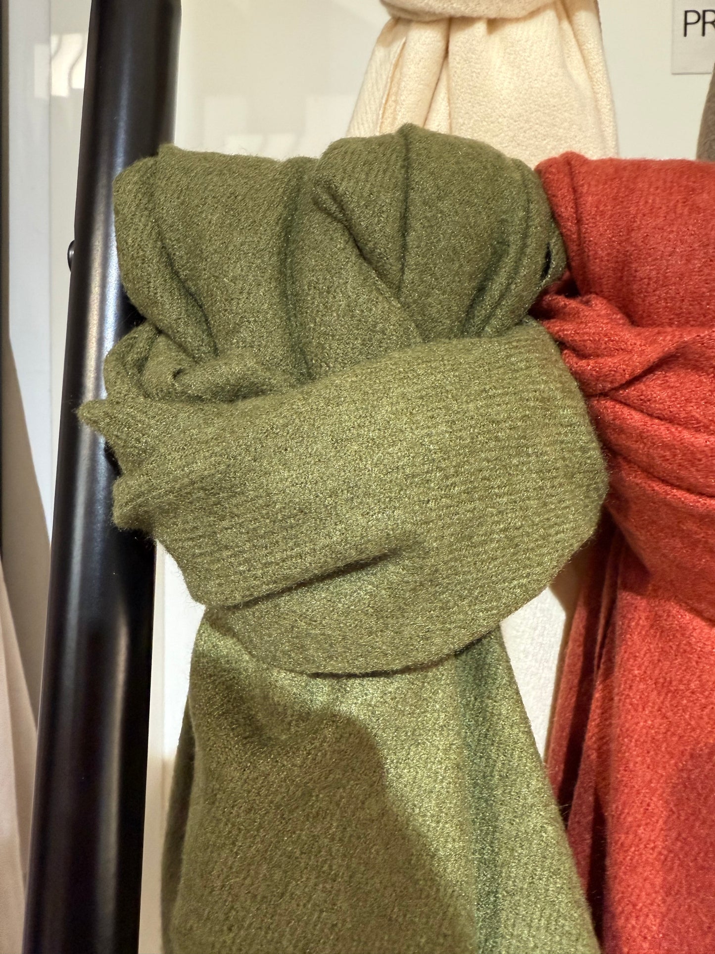 Cashmere scarf met franjes