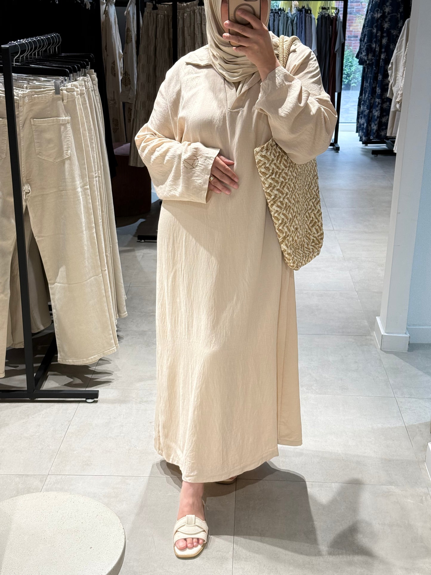 Luchtige maxi abaya dress