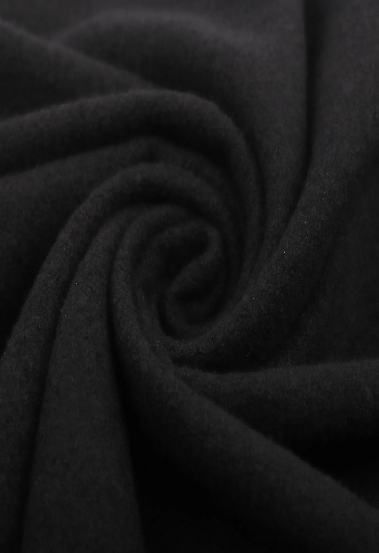 Wollen scarf met franjes Black