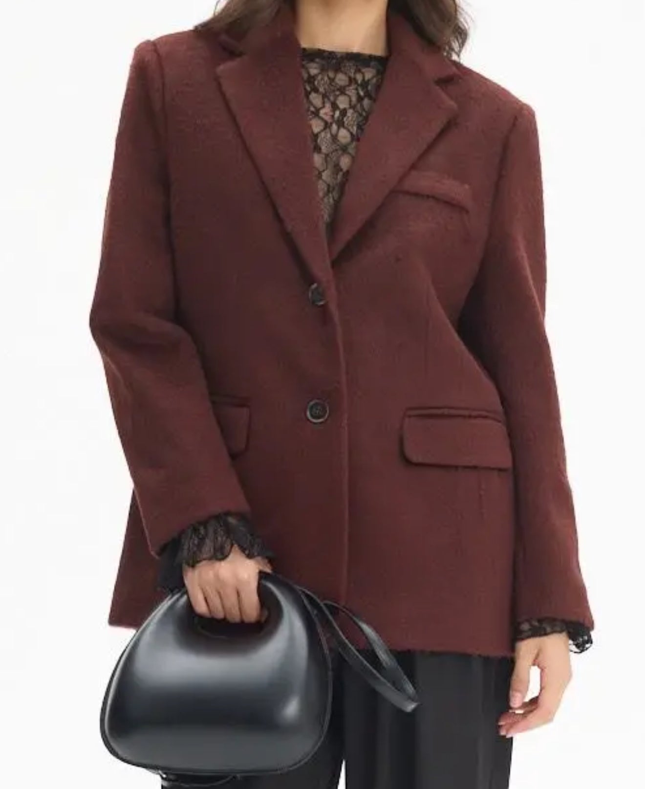 Wollen blazer burgundy