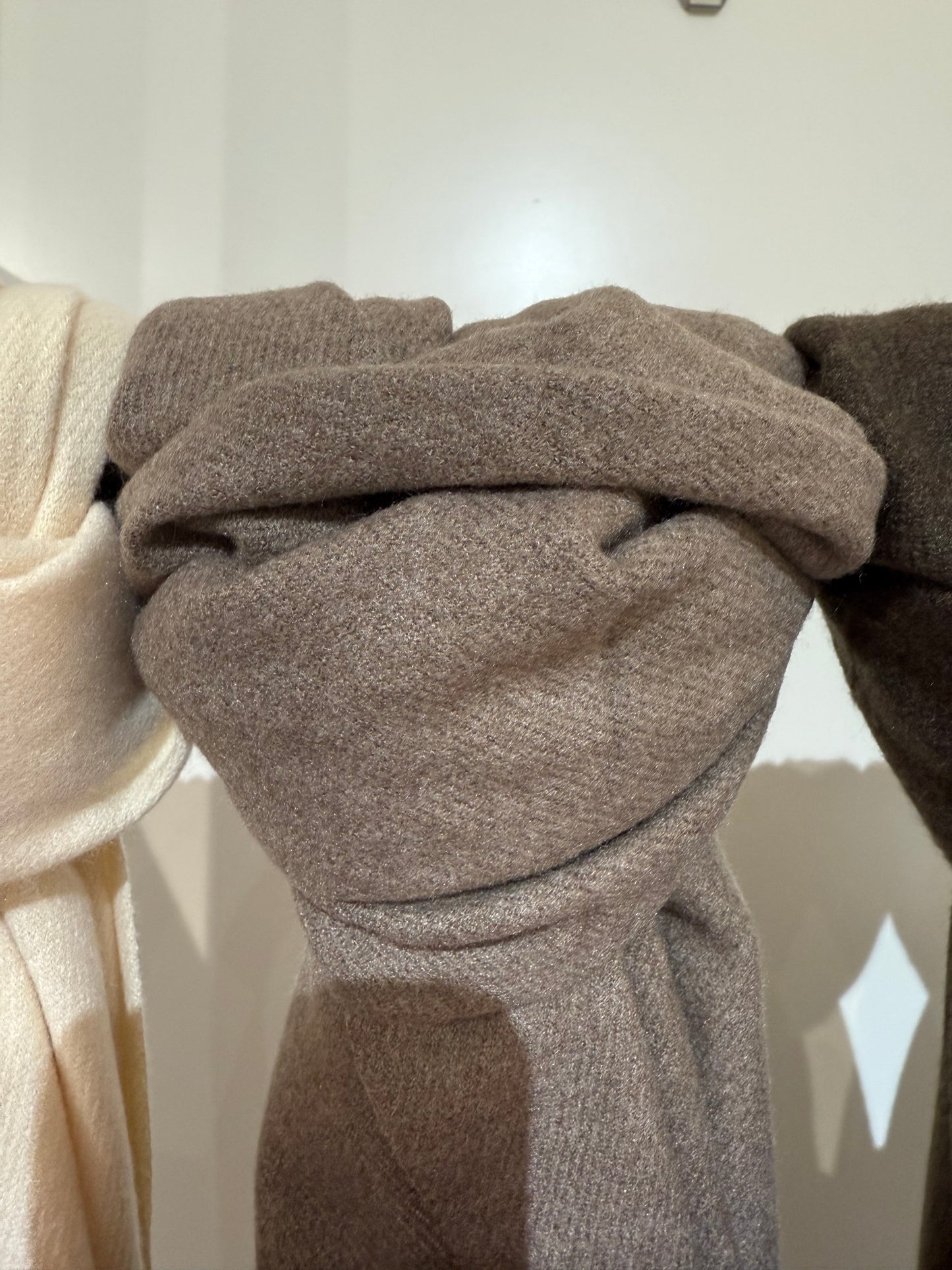 Cashmere scarf met franjes