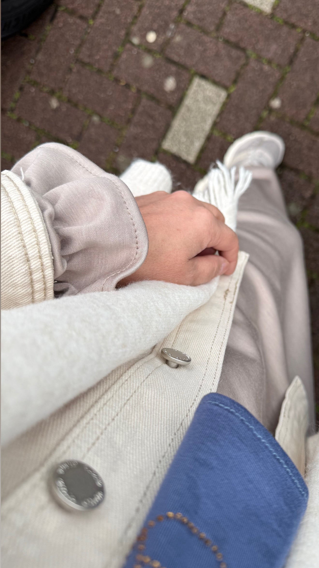 Sweat dress met pofmouwtjes