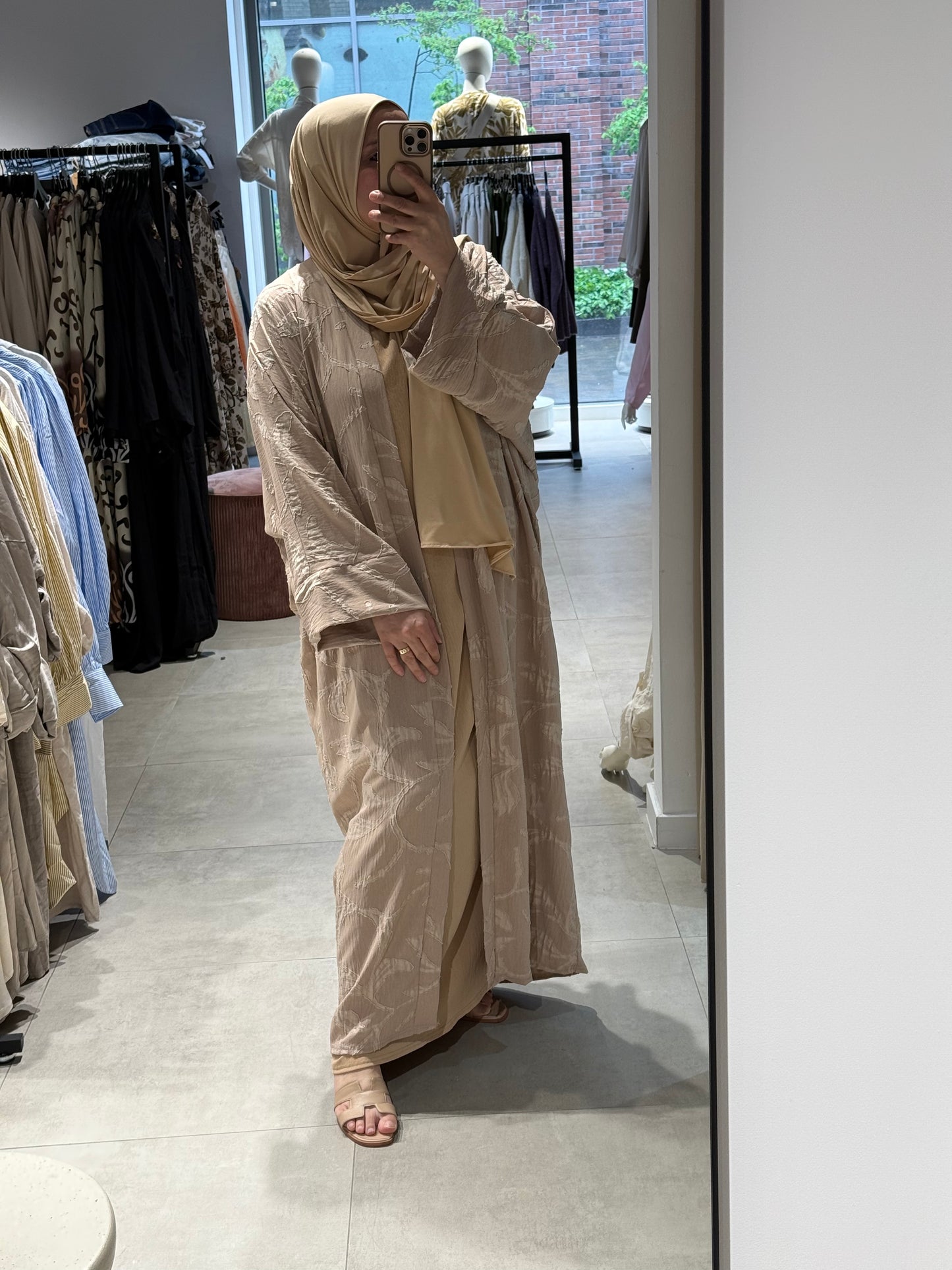 Kimono set camel