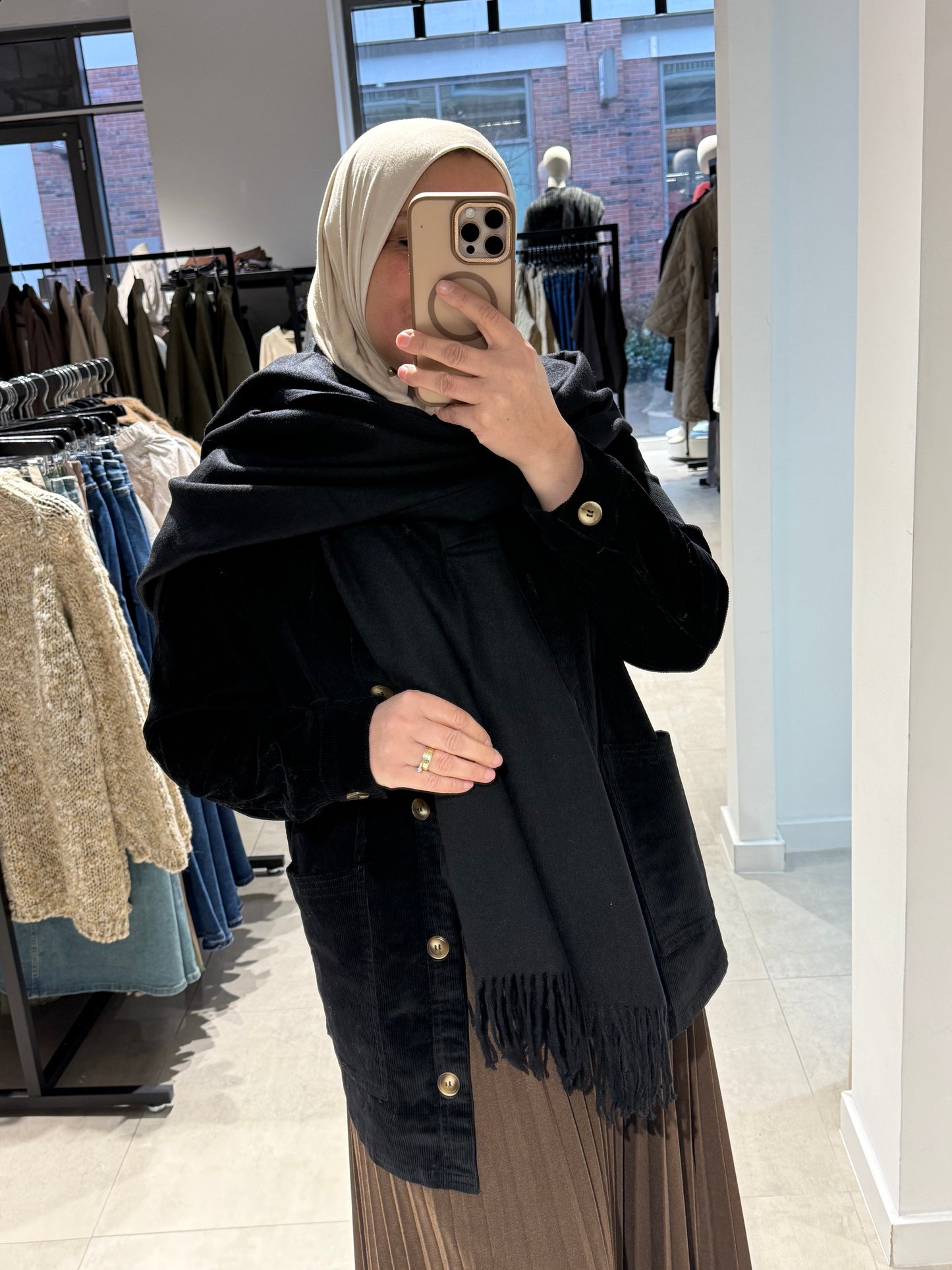 Corduroy jacket Black