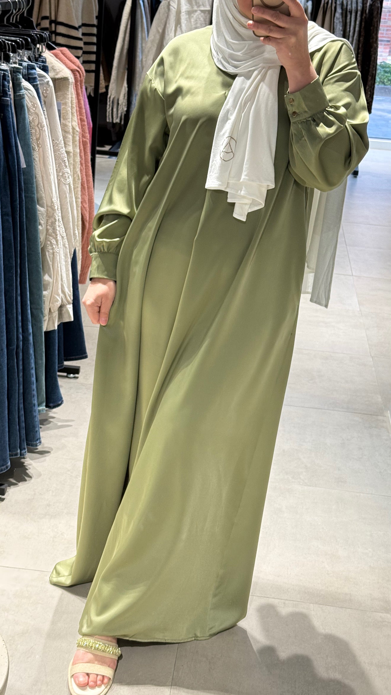 Abaya V-hals green