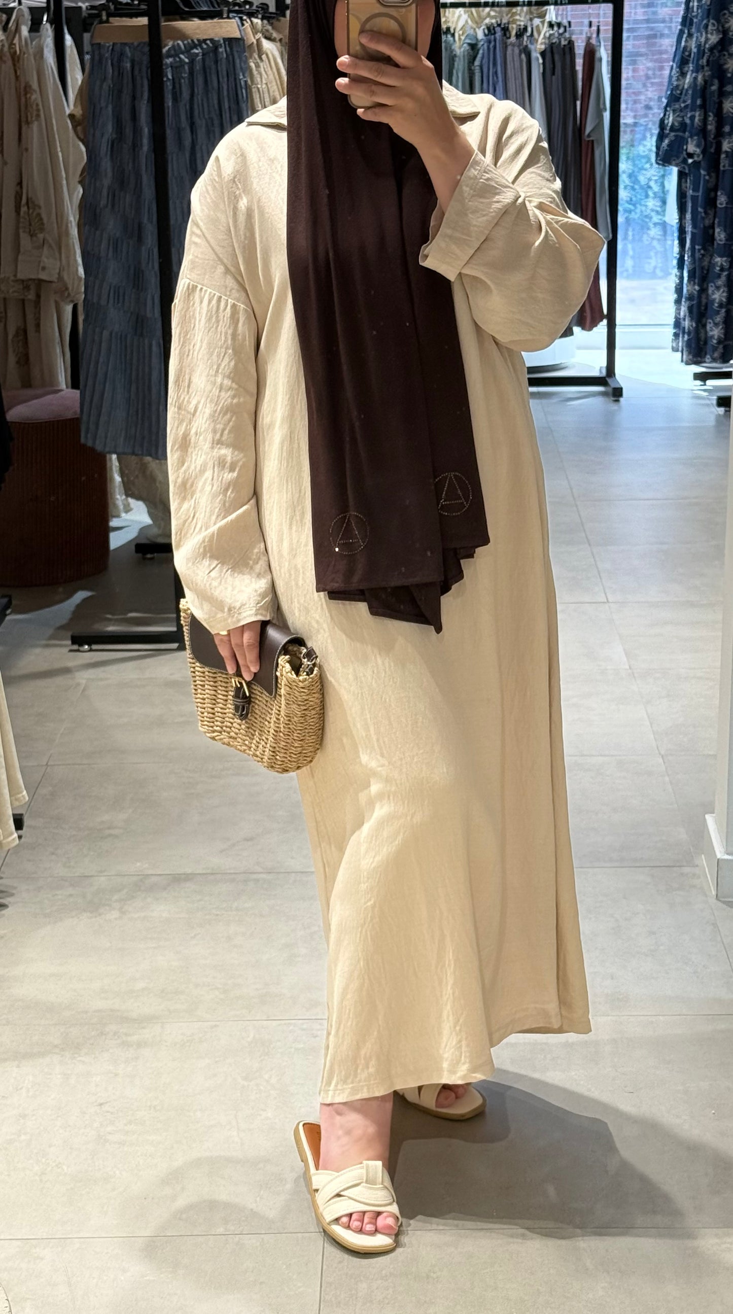Luchtige maxi abaya dress