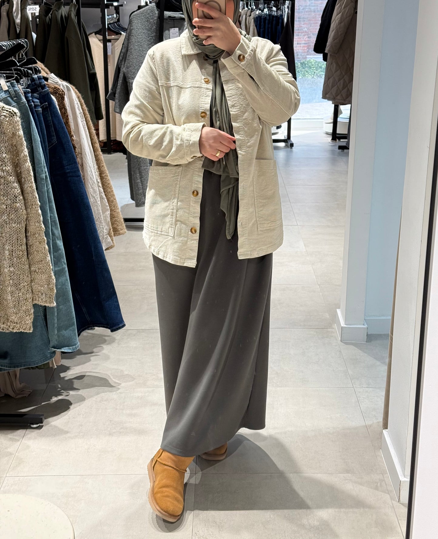 Corduroy jacket beige