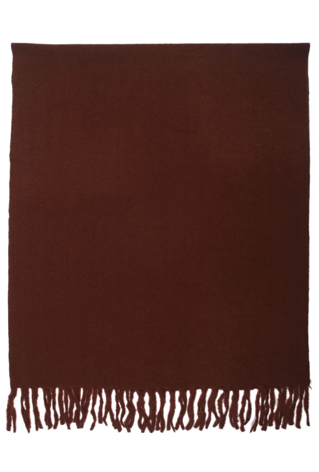 Wollen scarf met franjes Bordeaux