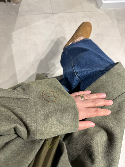 Oversized vest/mantel green