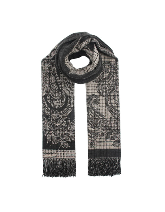 Klassieke Paisley-ruit scarf Black