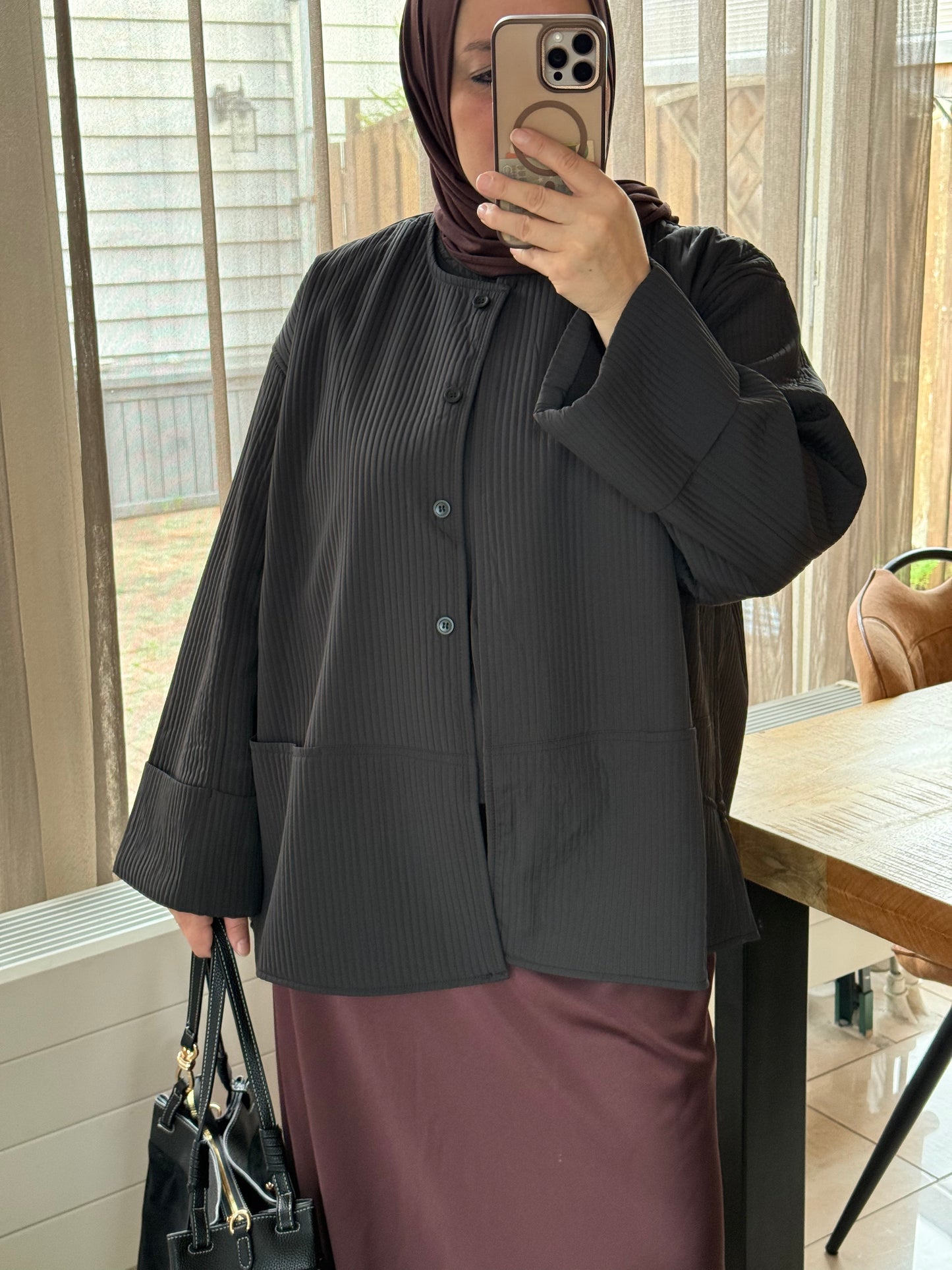 Oversized jasje Black