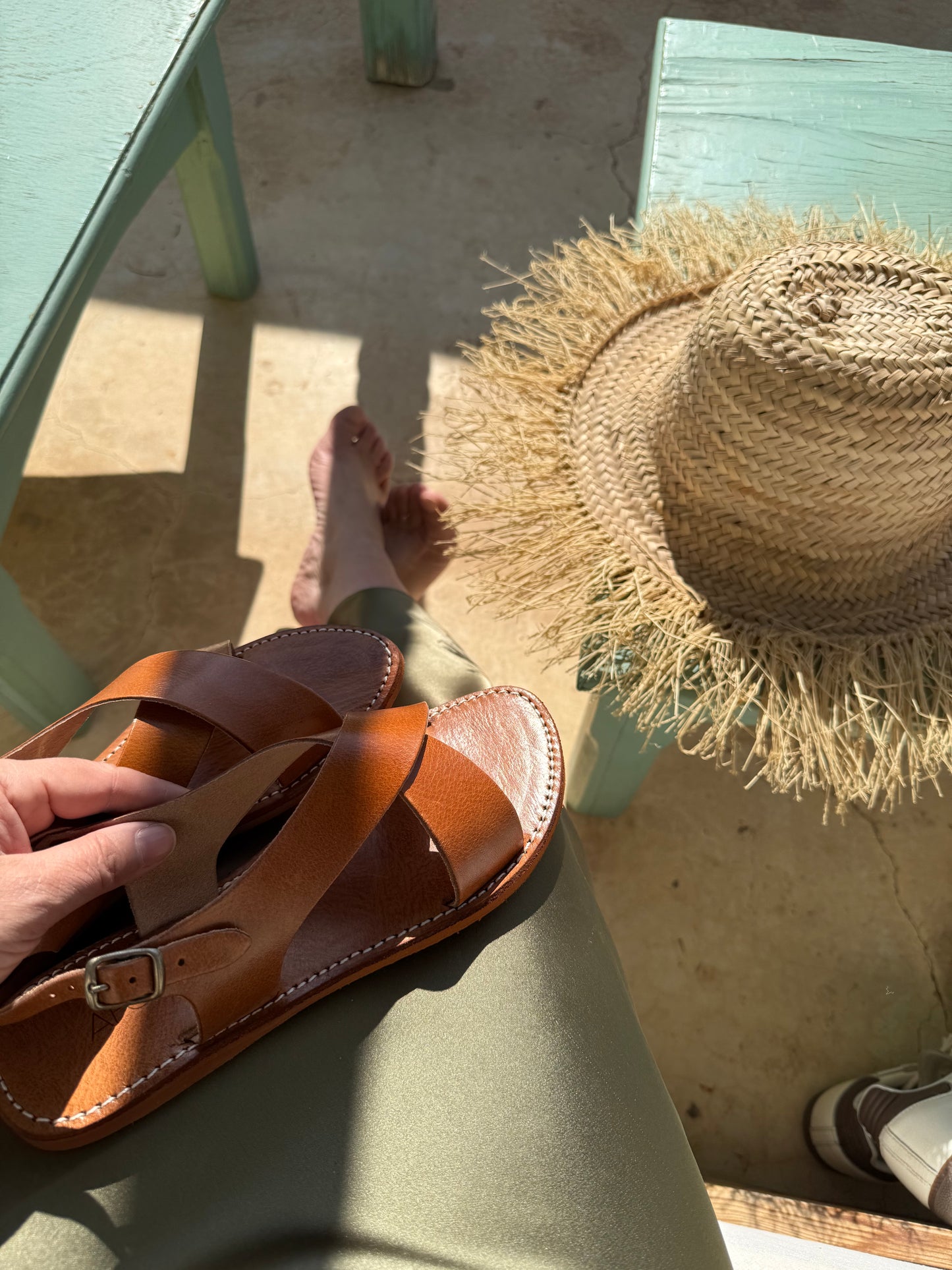 Handmade leather sandal