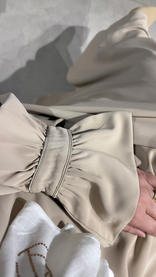 Abaya pofmouw Beige