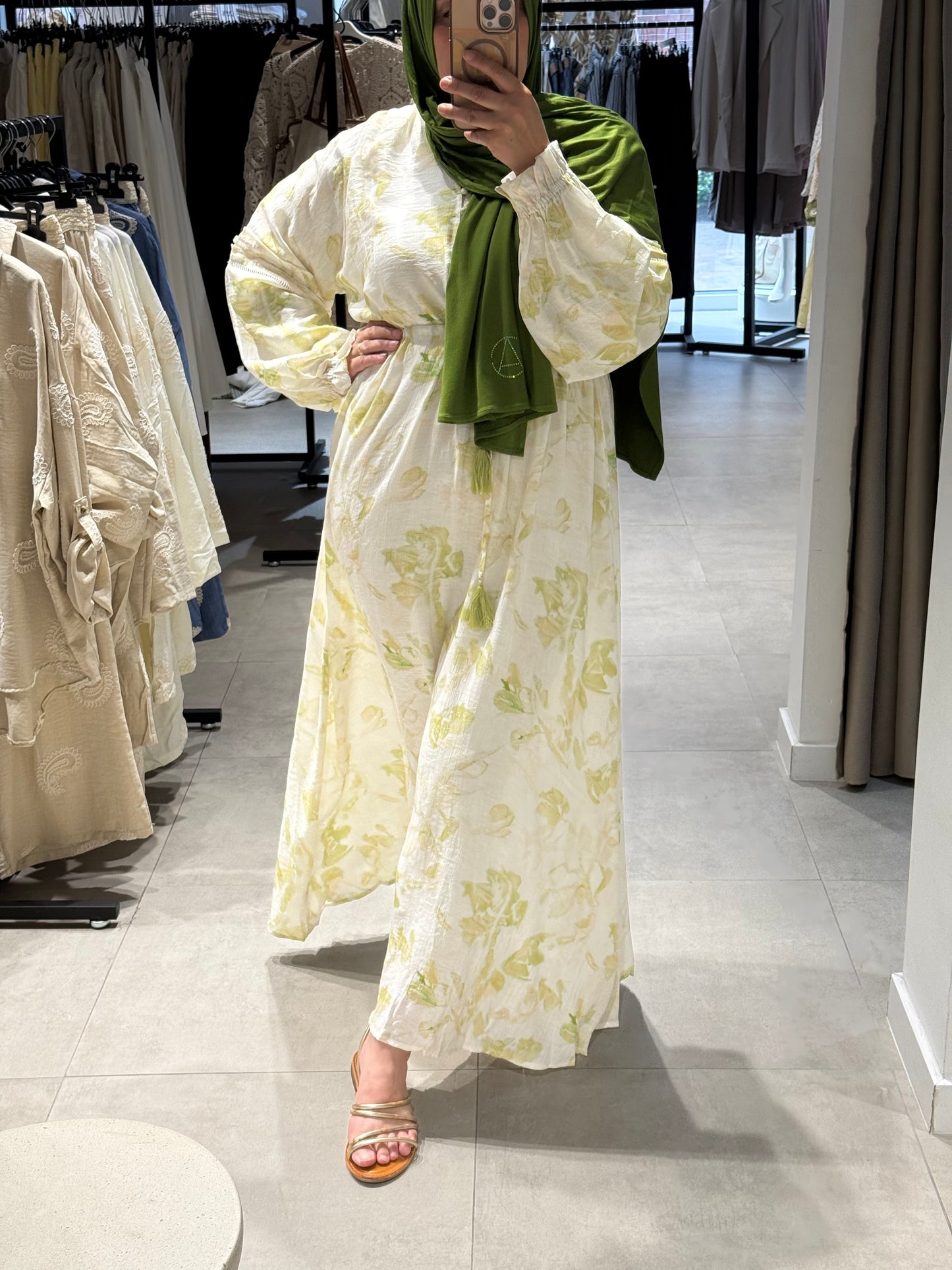 Flowy summer dress green