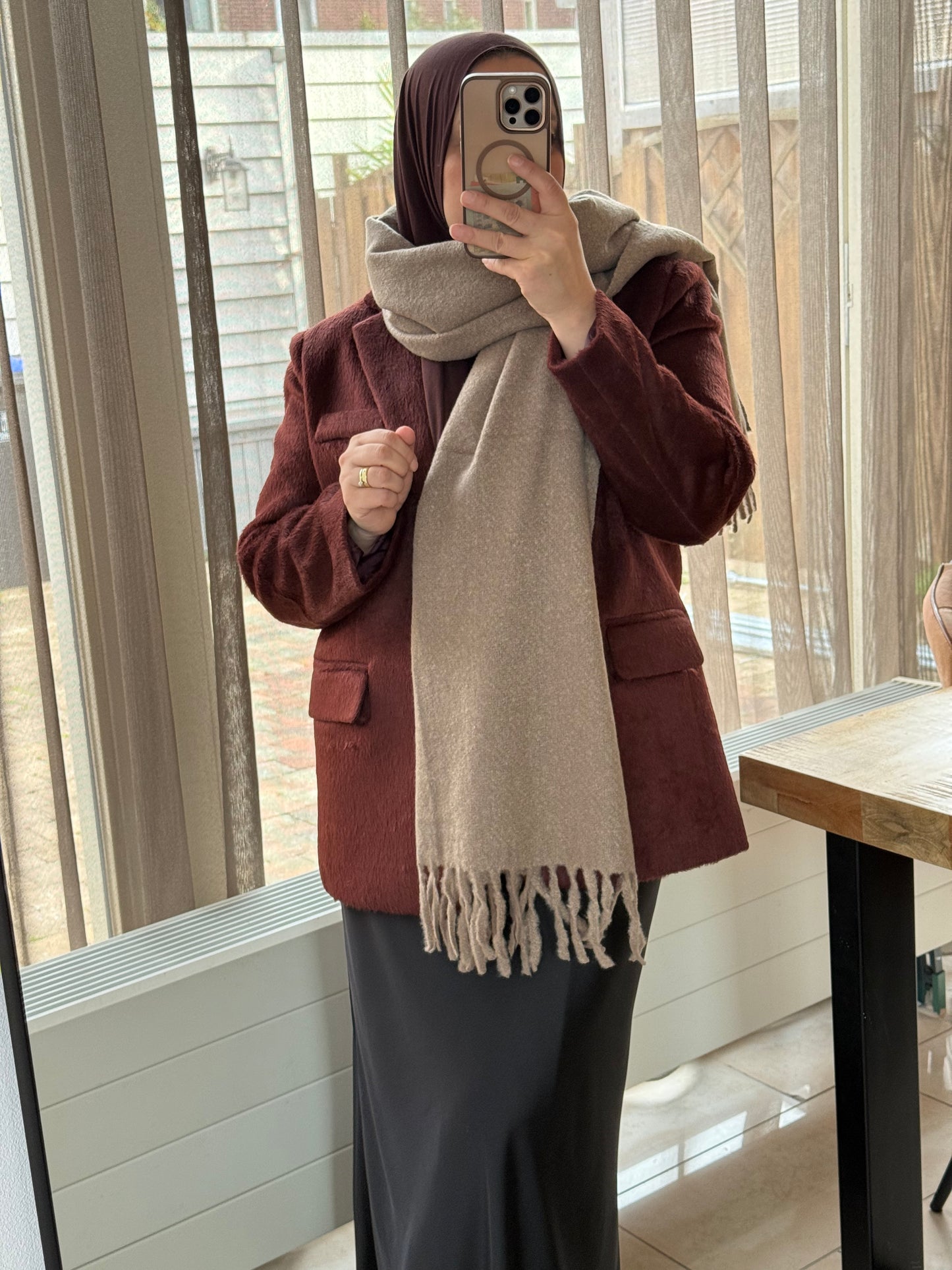 Wollen blazer burgundy