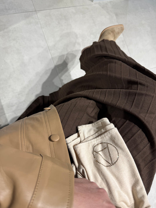 Coated jacket Camel