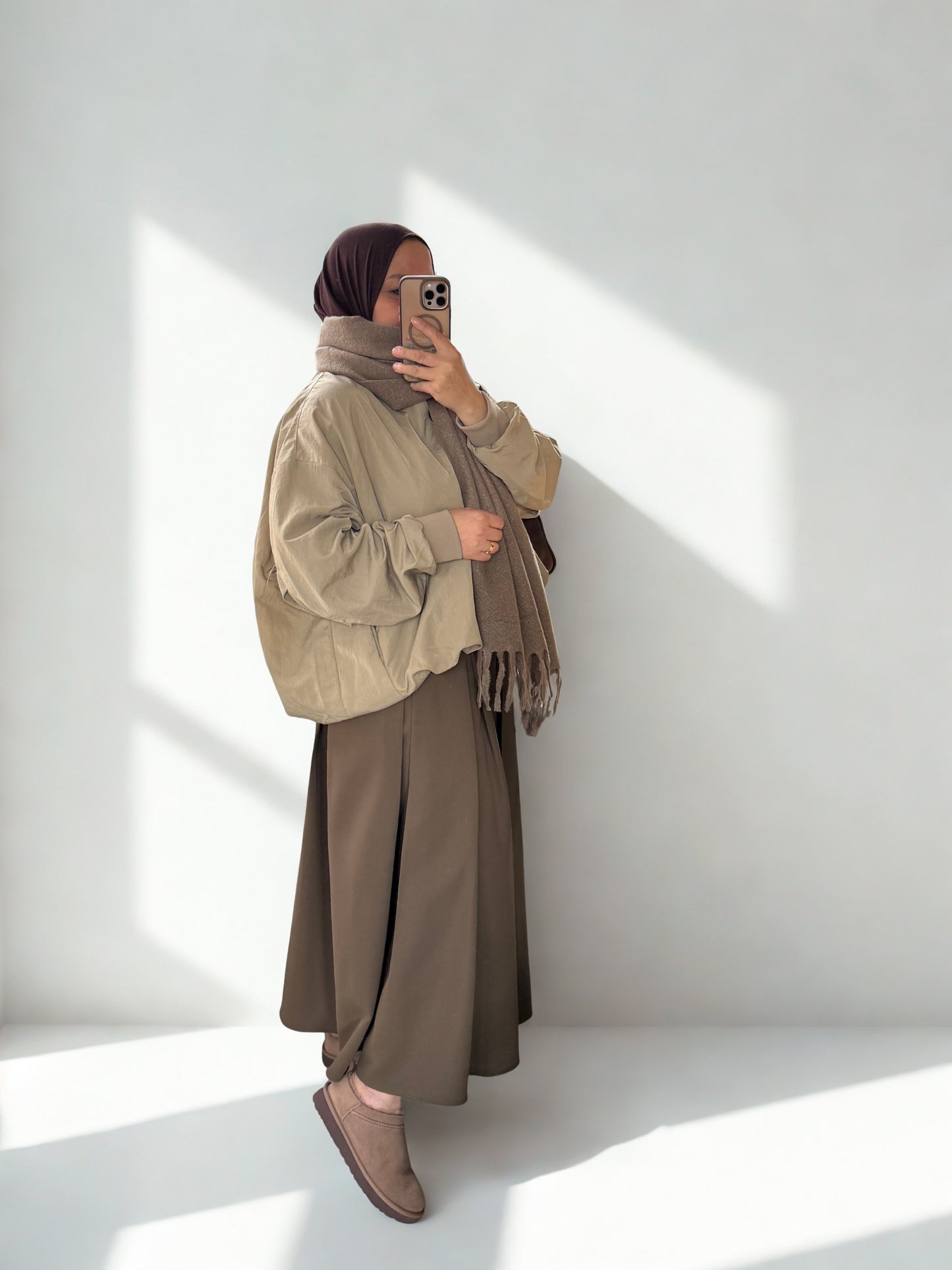 Oversized bomberjacket  Beige