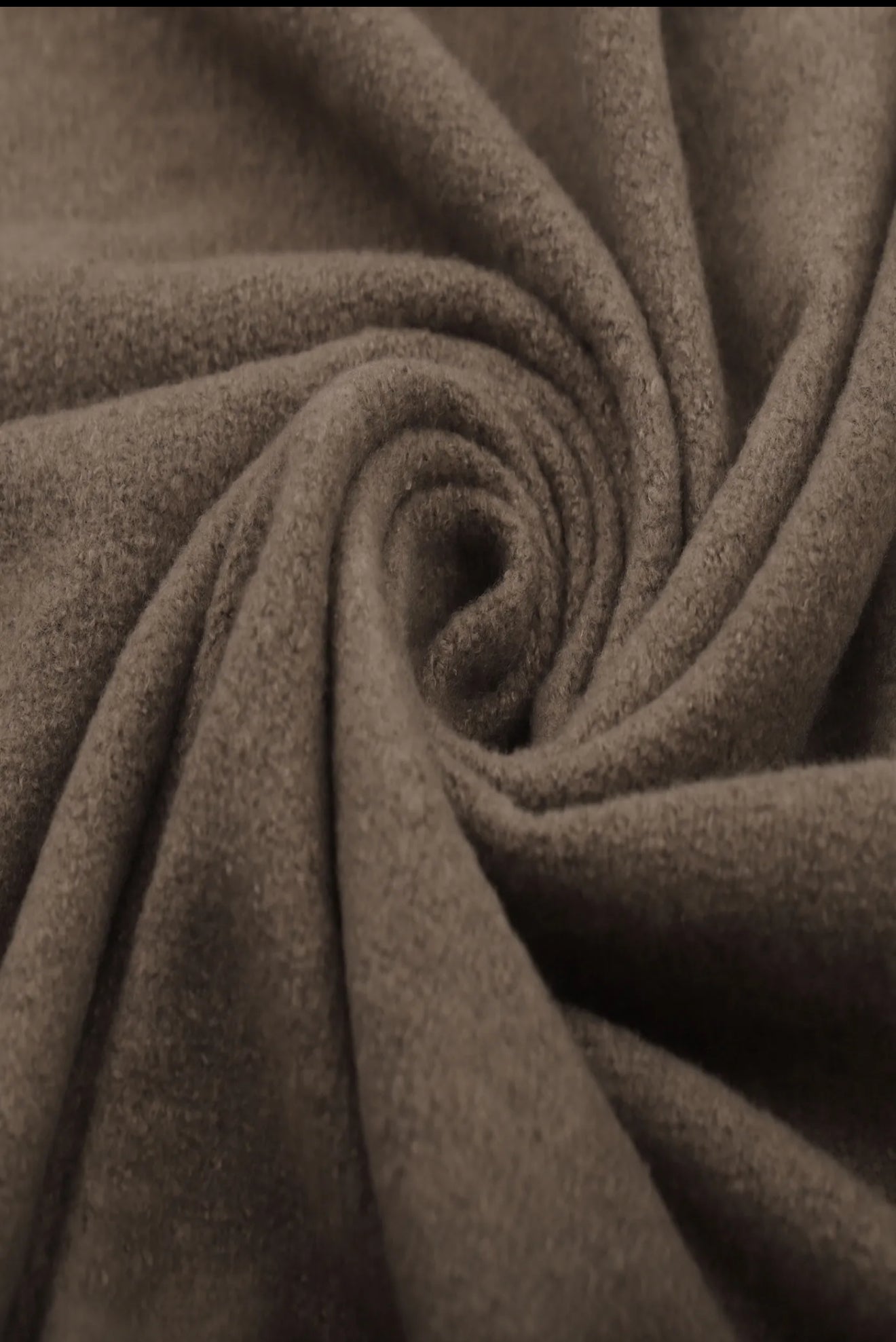 Wollen scarf met franjes Mocha