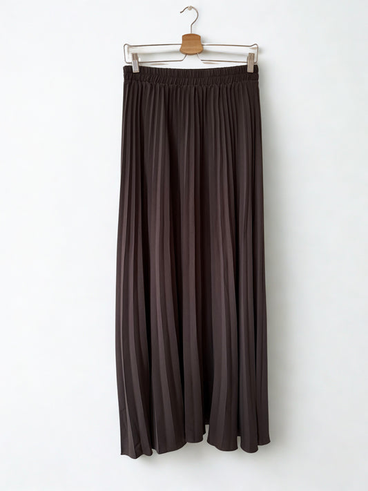 Maxi plissé skirt prune