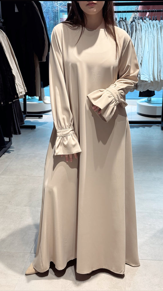Abaya pofmouw Beige