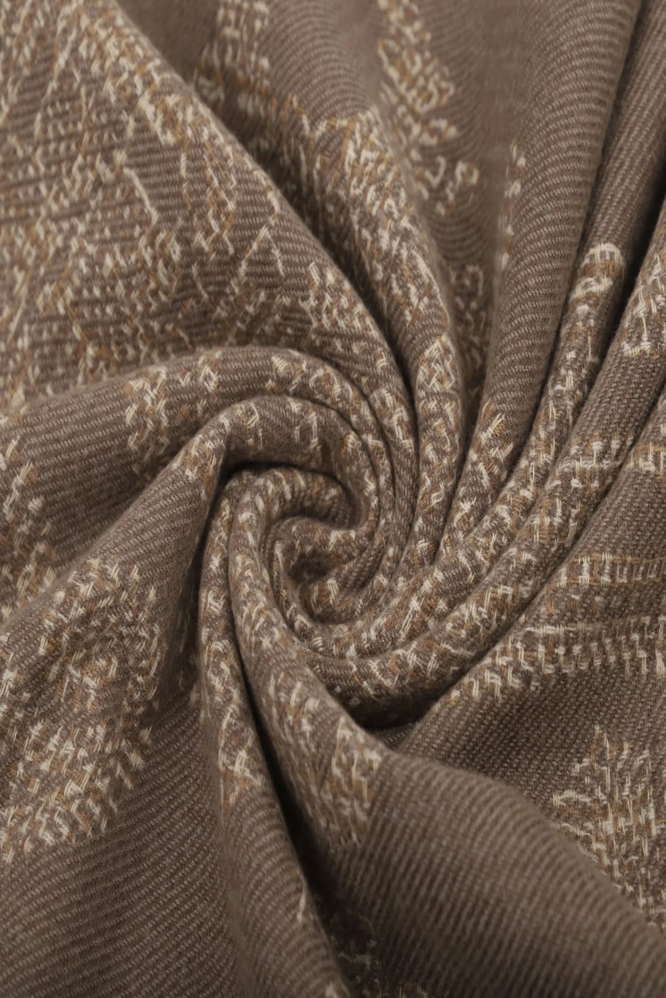Klassieke Paisley-ruit scarf taupe