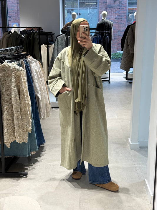 Oversized vest/mantel light green