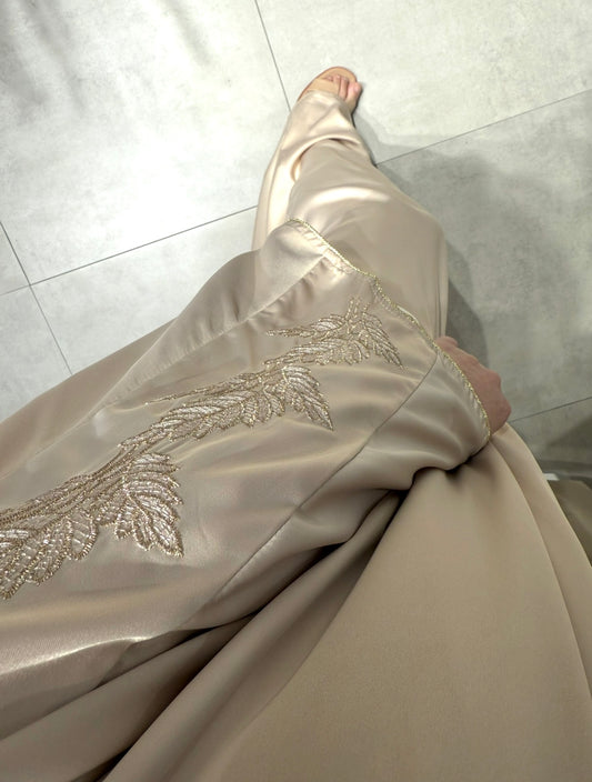 Abaya broderie creme