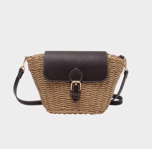 Rotan tasje dark brown