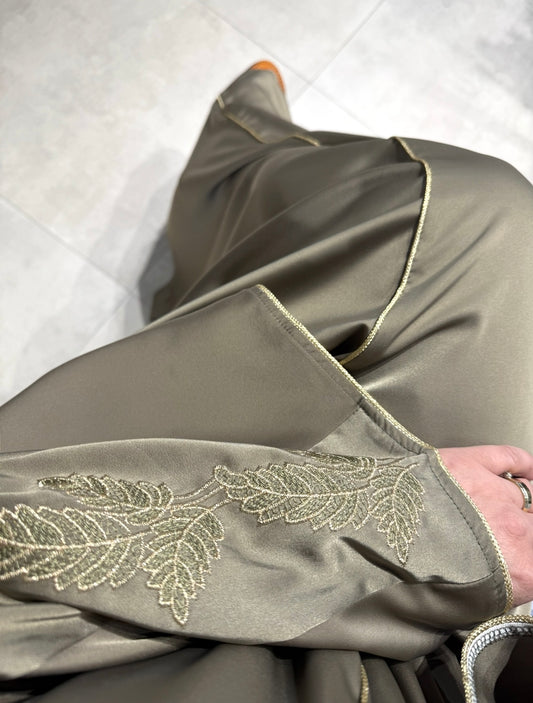 Abaya broderie Green