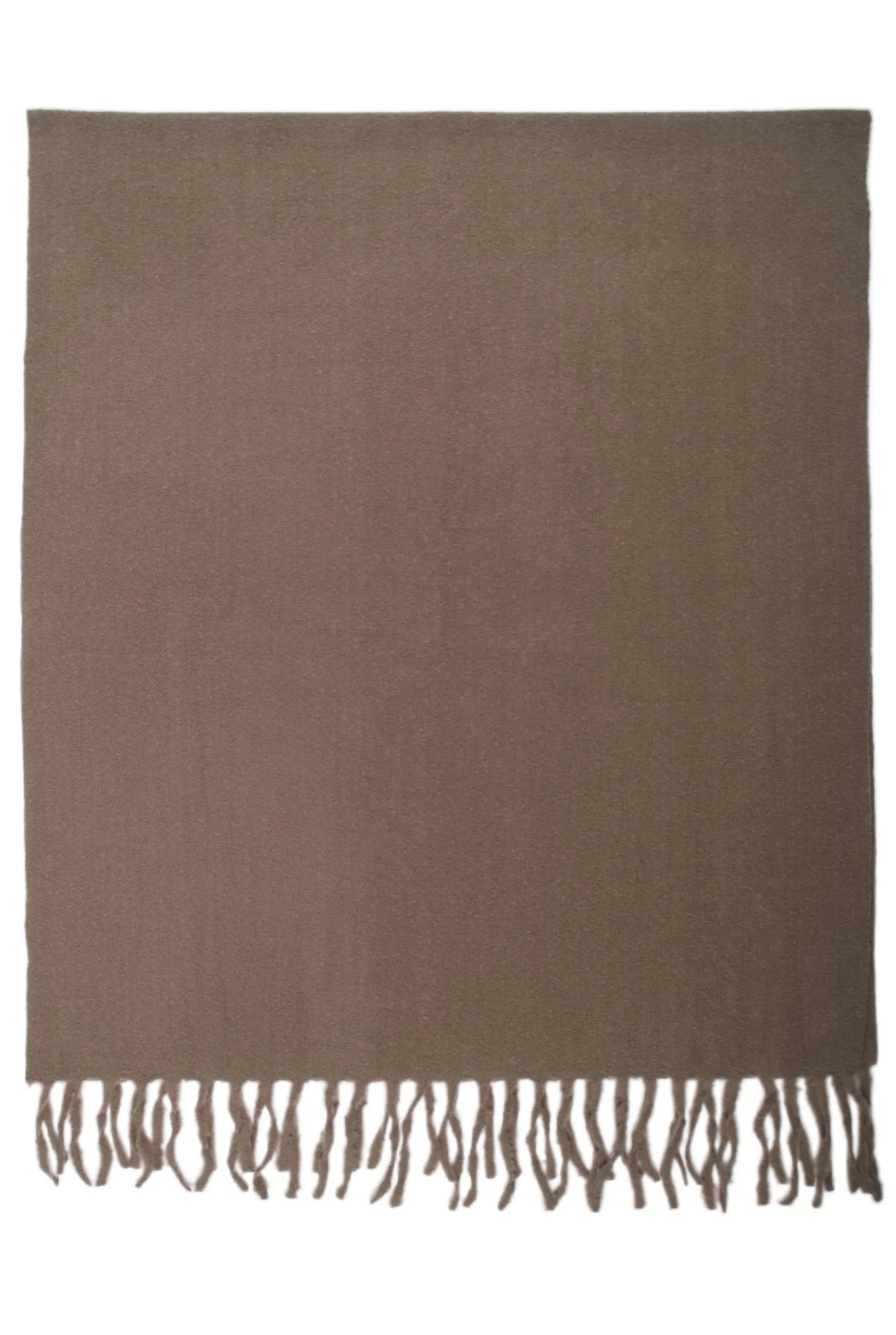 Wollen scarf met franjes Mocha