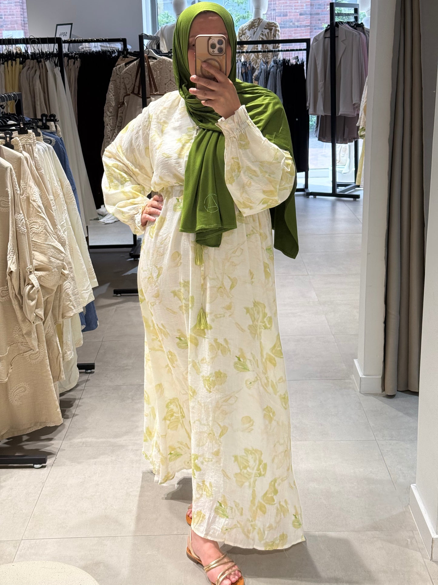 Flowy summer dress green