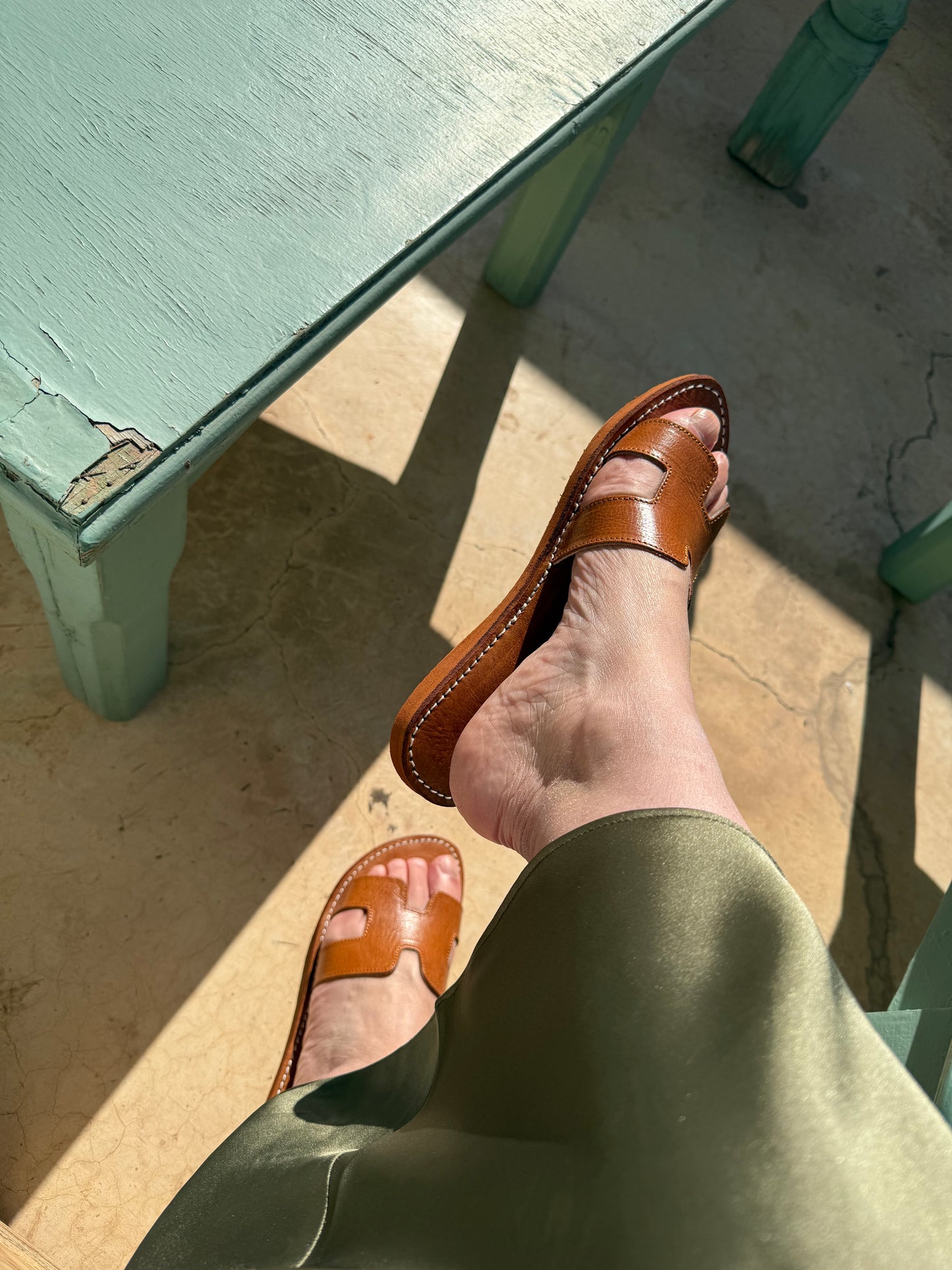 Handmade leather sandals