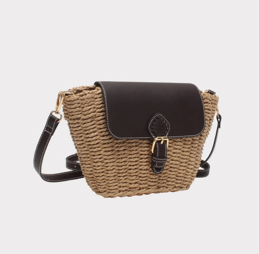 Rotan tasje dark brown