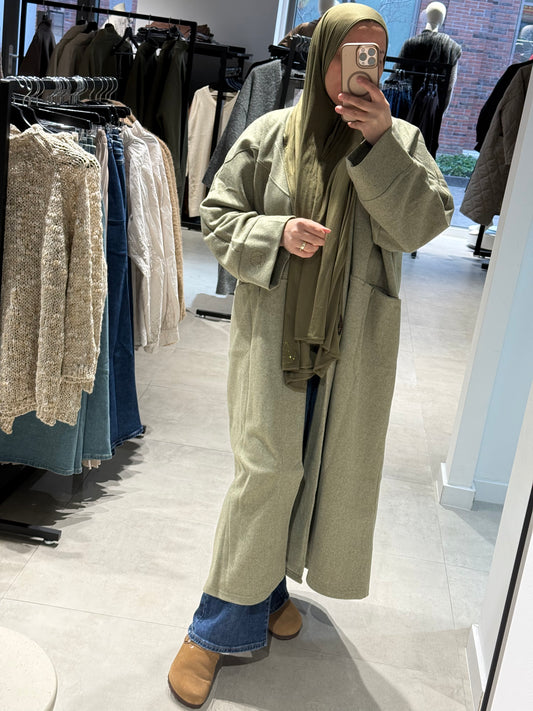 Oversized vest/mantel light green