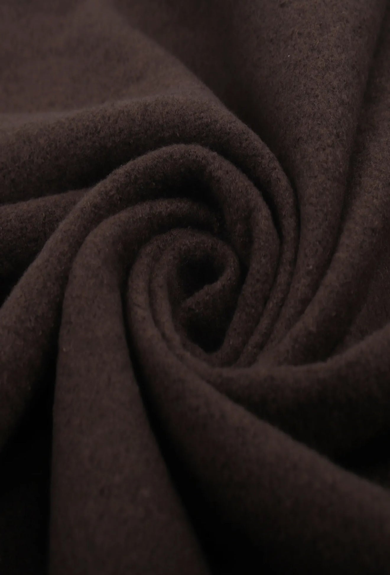 Wollen scarf met franjes Marron