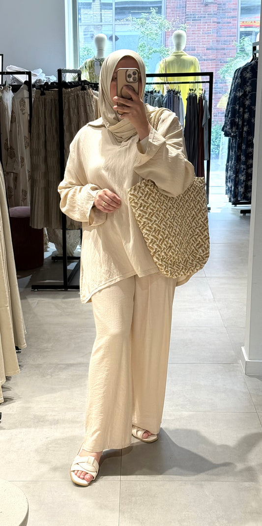 Oversized twinset Beige