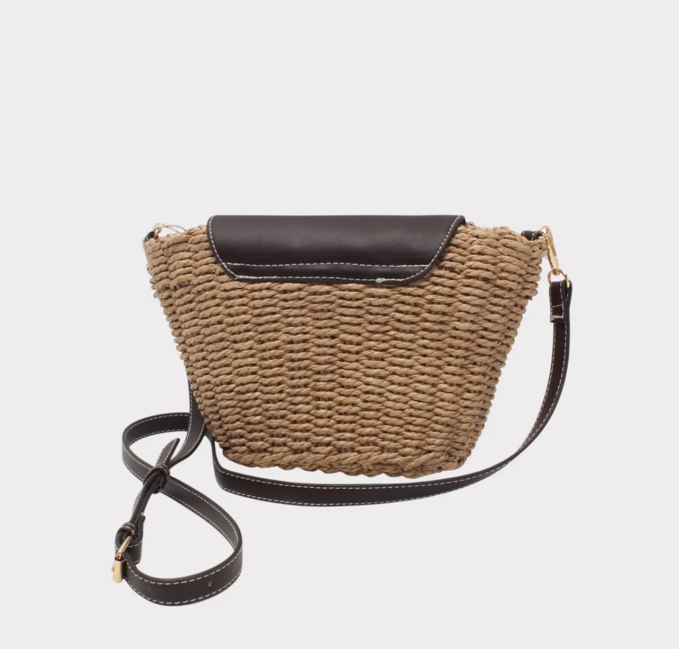 Rotan tasje dark brown