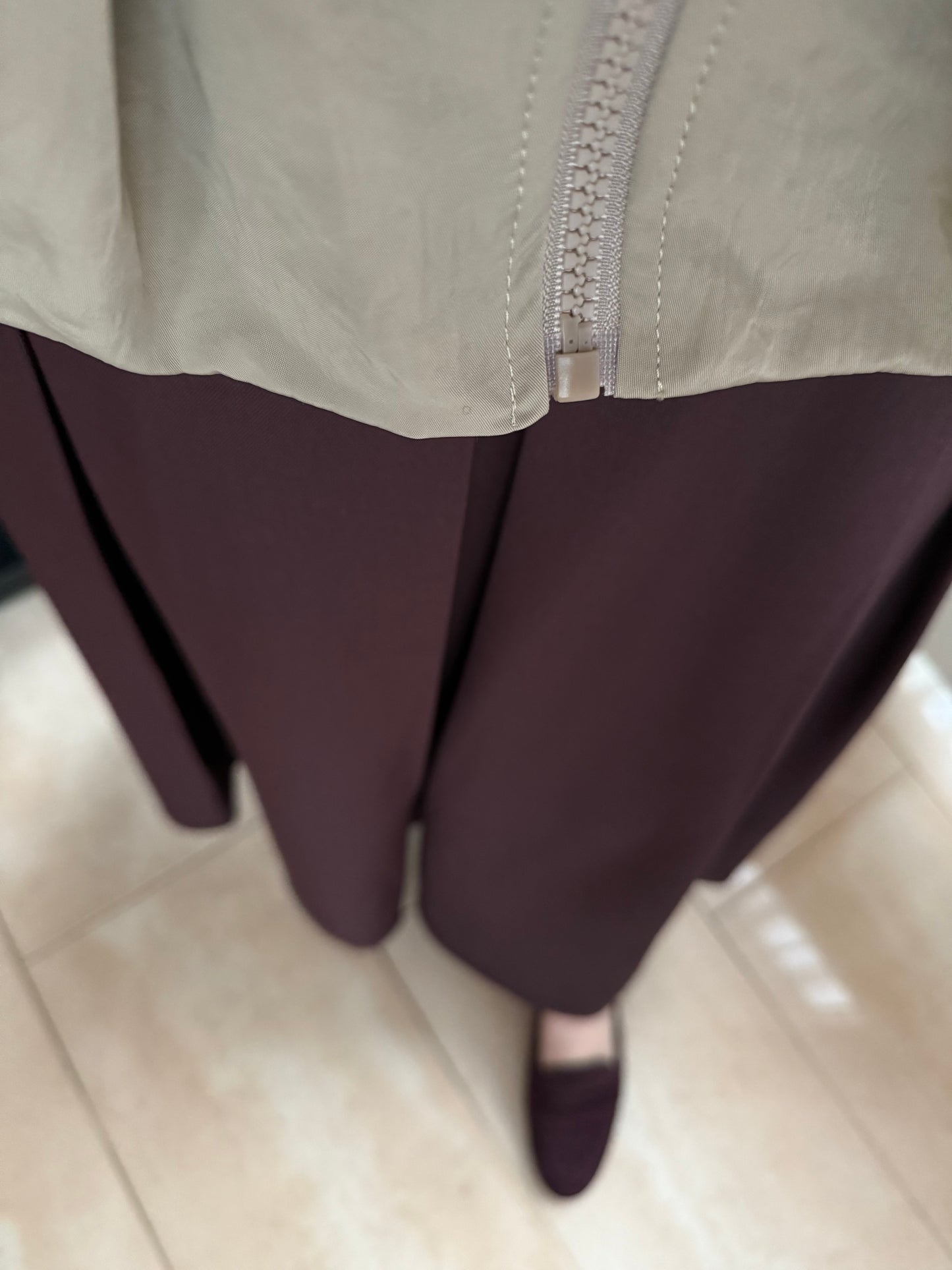 Wijde Plooi rok Bordeaux