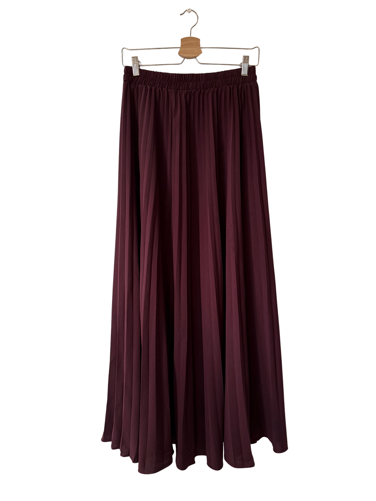 Maxi plissé skirt burgundy