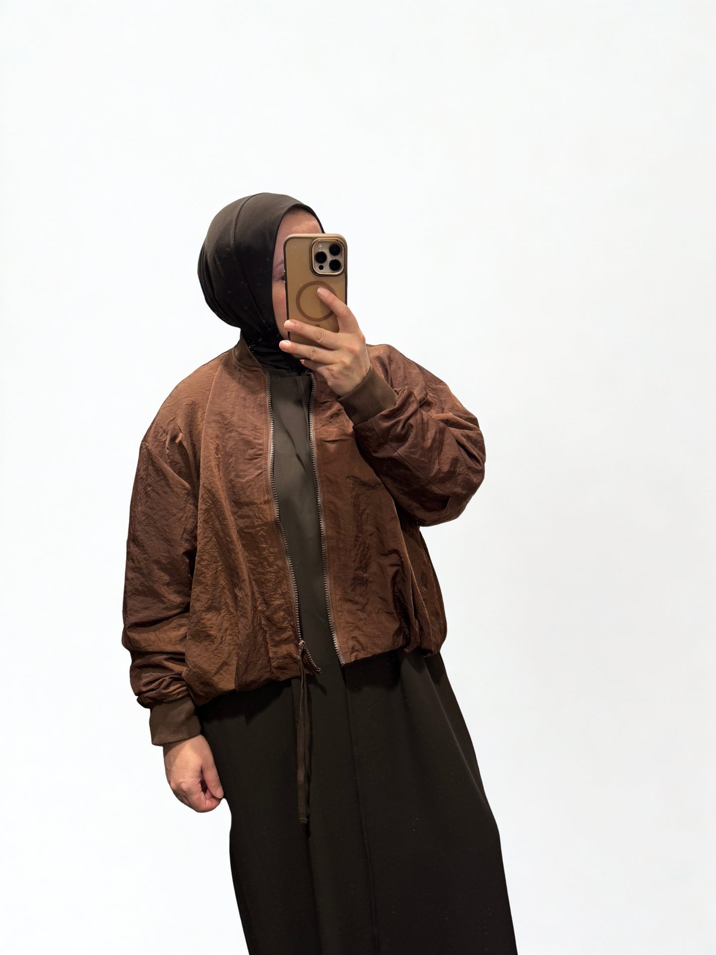 Oversized bomberjacket Brown