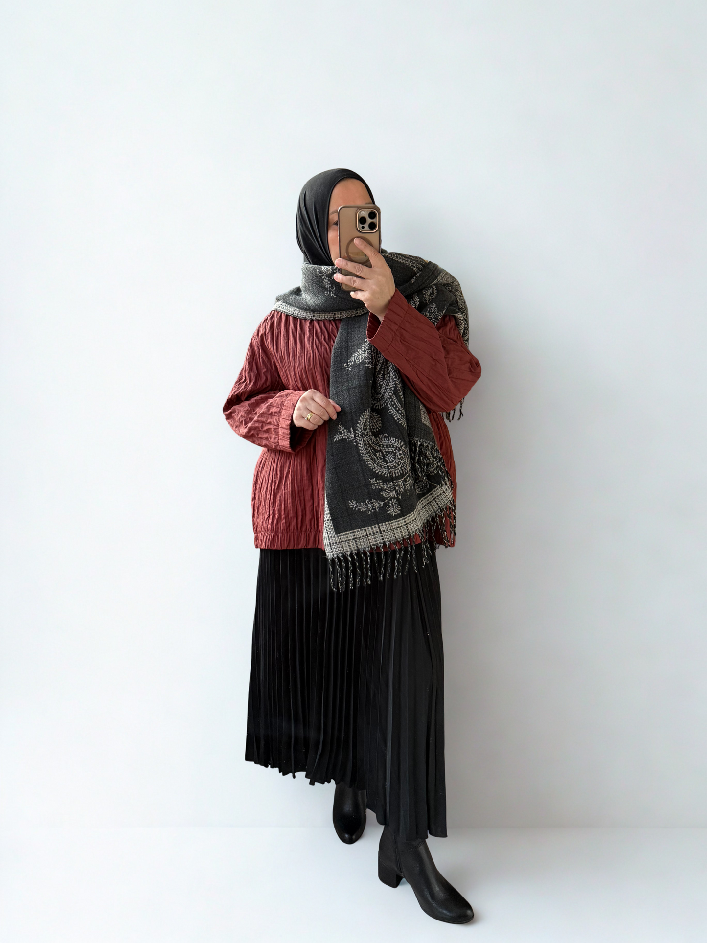 Gewatteerd oversized jasje Bordeaux